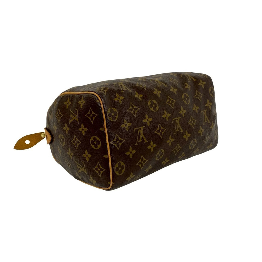 LOUIS VUITTON Vintage Brown Monogram Leather Speedy 25 Boston Bag - Picture 7 of 10